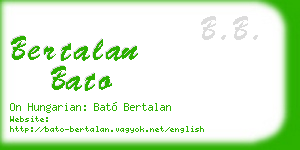 bertalan bato business card